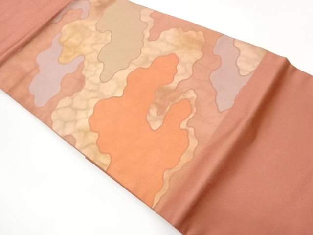 引箔抽象模様織出し名古屋帯